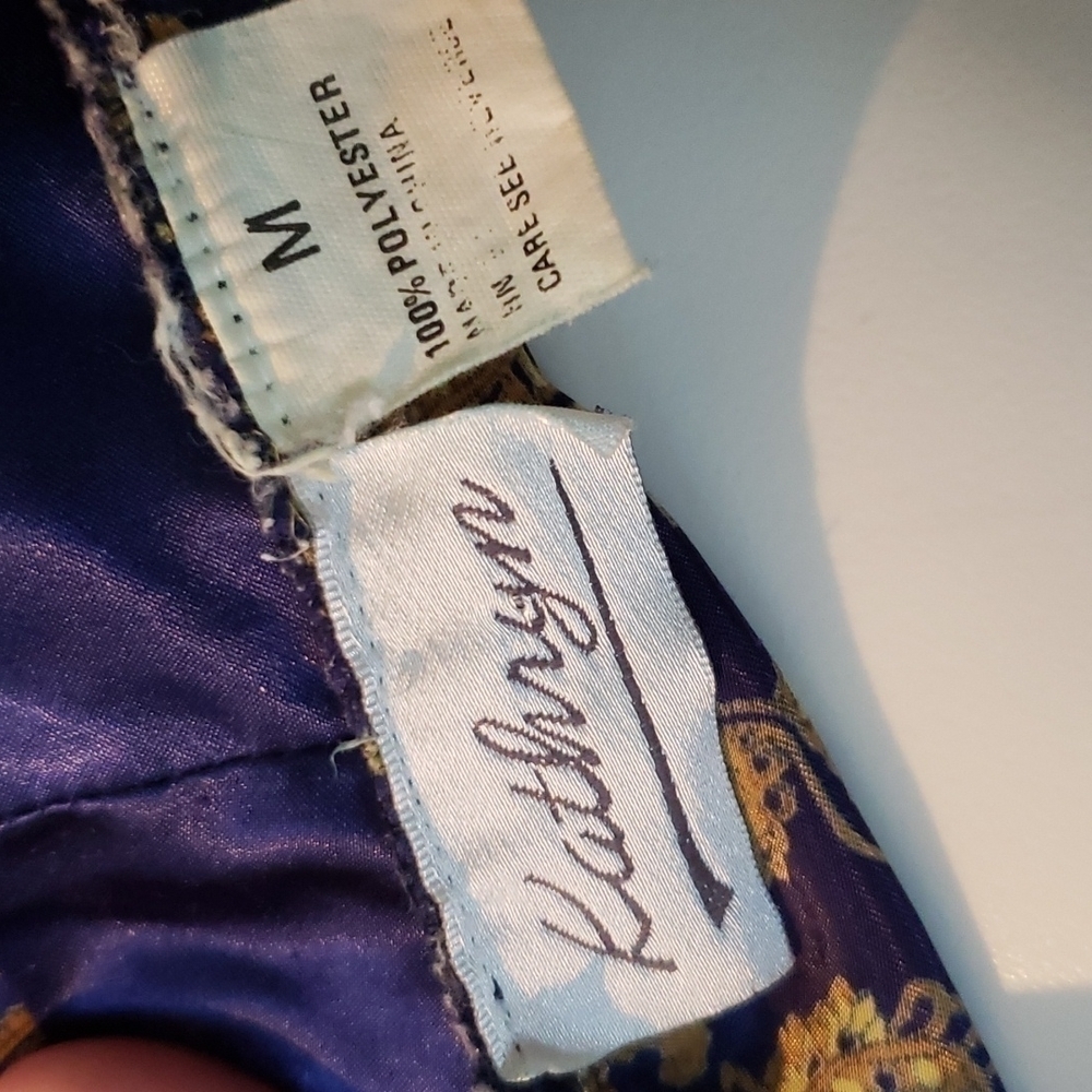 VINTAGE BATHROBE PAISLEY KATHRYN - Picture 7 of 7